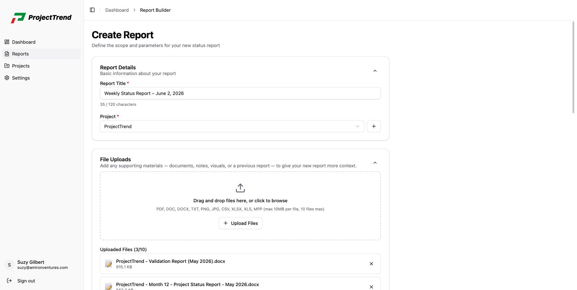 AI-Powered Report Builder
